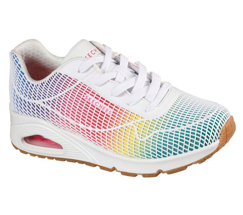 Skechers Dam Vita/Olika Färger Snörskor - Uno - Eye Catching - Sverige (VJWZL-1042)